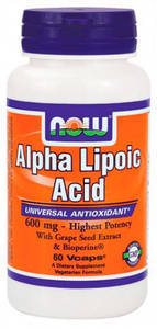 NOW Alpha Lipoic Acid 600 mg NOW (60 капс.)								