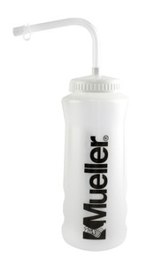 919129MB Mueller Бутылка для напитков с соломенкой, черное  лого
